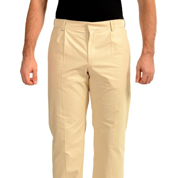 Hugo Boss Men's "C-Peter-PL-251" Beige Relaxed Fit Casual Pants US 32R IT 48